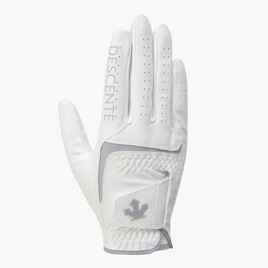 【 DESCENTE 】男款合成皮手套 右手 白 