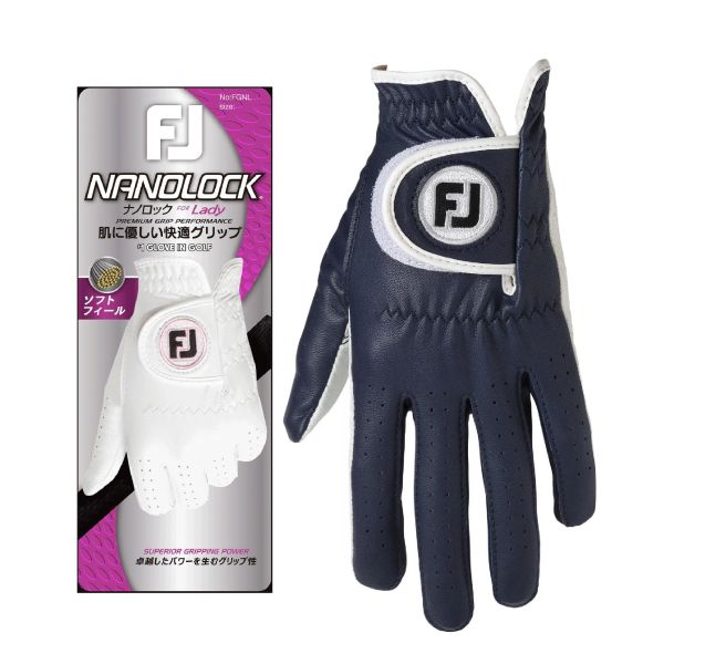 【 FootJoy 19現貨 】NANOLOCK 女款高爾夫手套 海軍藍 