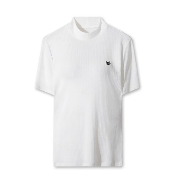 【 WAAC 】女款羅紋高領上衣 白 