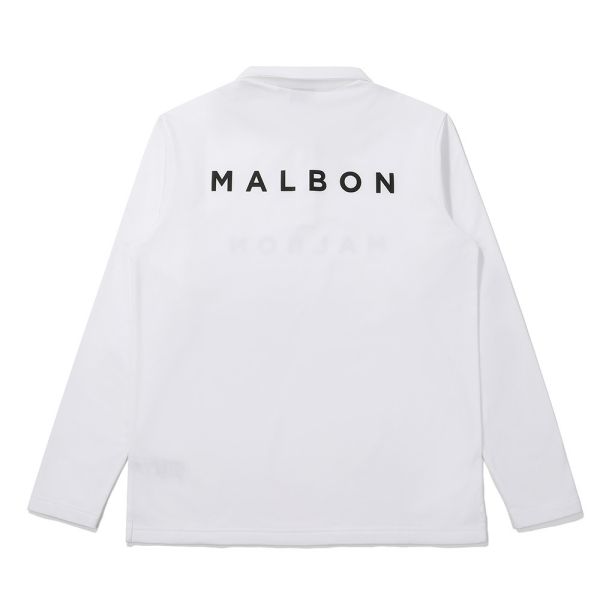 【 MALBON 】男款刷毛POLO衫 白色 