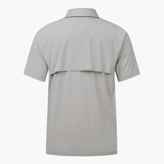 【 DESCENTE 105現貨 】男款尼龍POLO衫 灰 