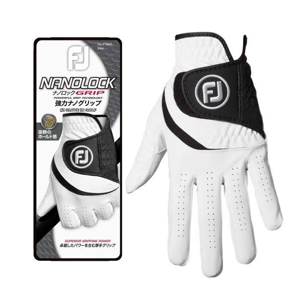 【 FootJoy 23現貨 】現貨 NANOLOCK GRIP 男款高爾夫手套 黑白 