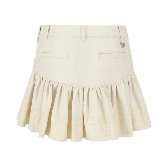 【 St ANDREWS 】刺繡設計短裙 米白 