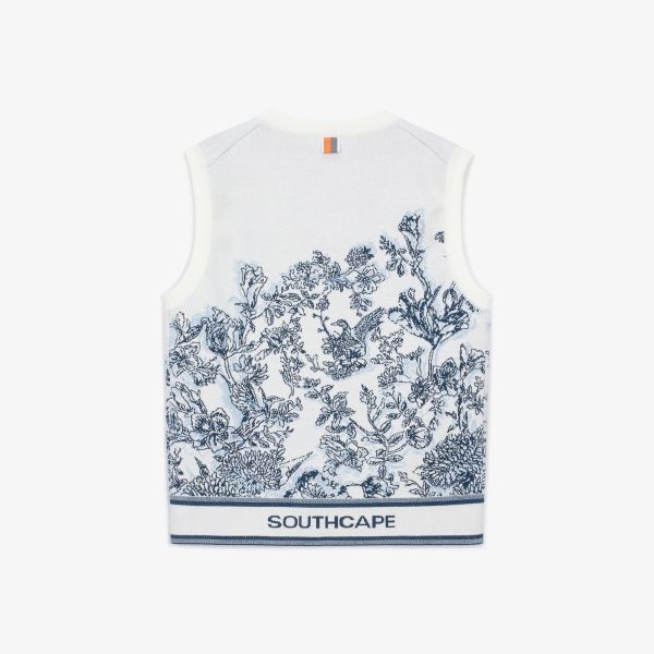 【 SOUTHCAPE 】女款V領針織背心 藍 