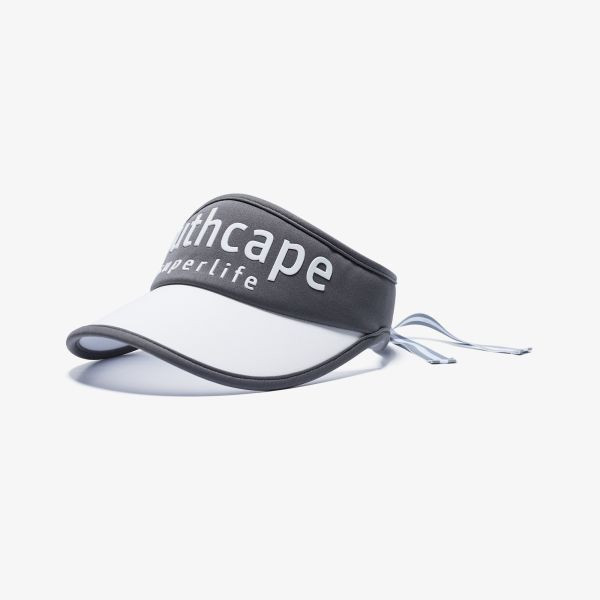【 SOUTHCAPE 】女款綁帶空頂遮陽帽 灰 