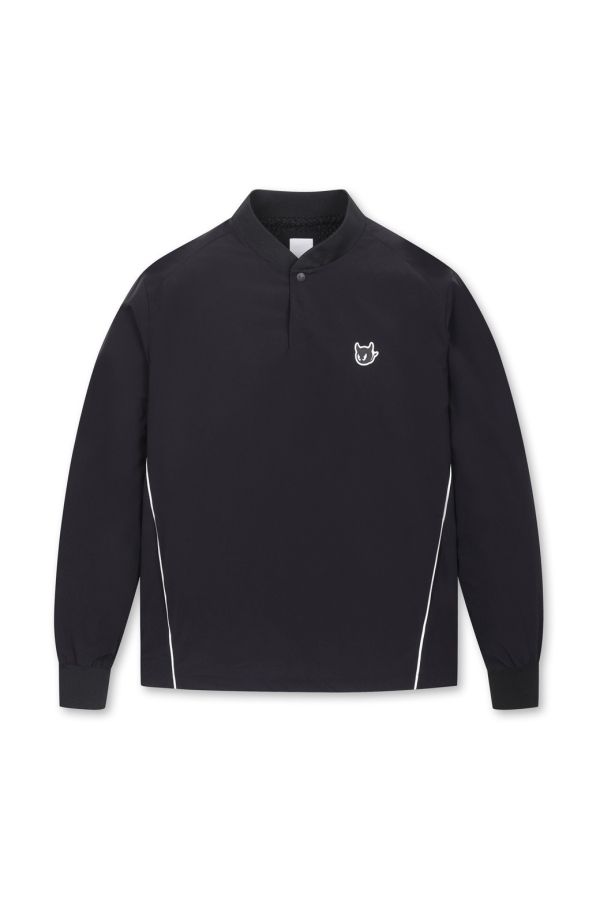 【 WAAC 】男款網眼保暖上衣 黑色 