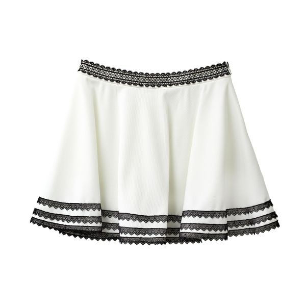 【 UTAA XS現貨 】蕾絲A字裙 白 