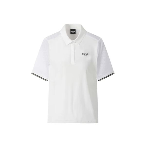 【 BOSS GOLF 】女款透氣polo衫 白 
