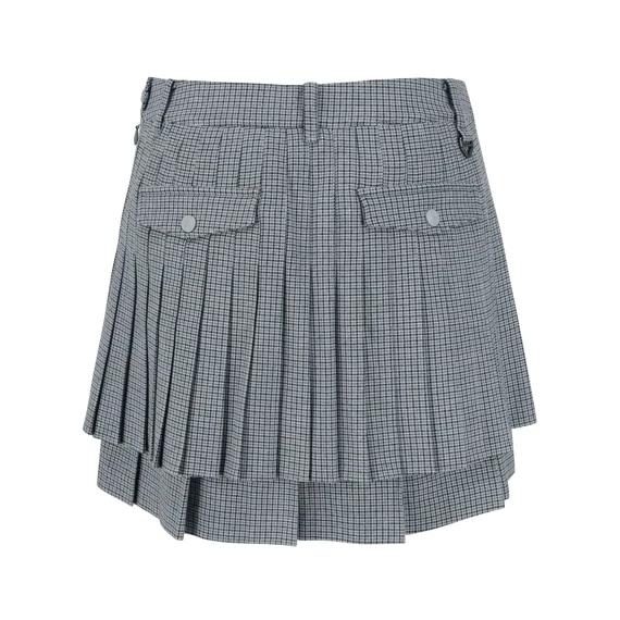 【 St ANDREWS 】雙層格紋短裙 藍色 