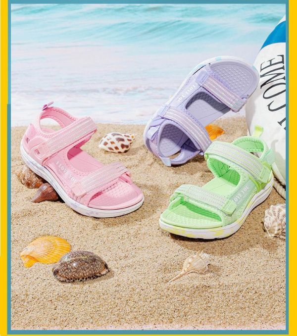 【預購】LIN009女童涼鞋沙灘鞋/三色選/軟底小中大童鞋(17.5~20)【一雙就免運】 韓版男童寶寶鞋小白鞋學步鞋