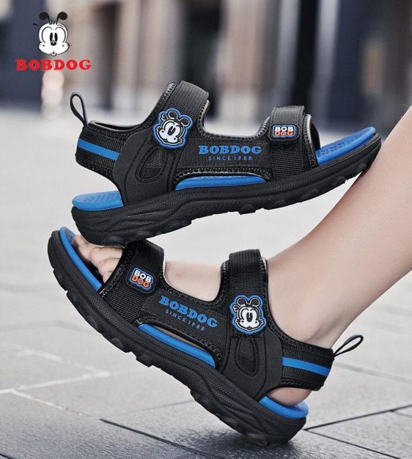 【預購】LIN007韓版男/女童兒童/巴布豆品牌大童涼鞋/三色選/軟底小中大童鞋(17~21.5)【一雙就免運】 韓版男童寶寶鞋小白鞋學步鞋