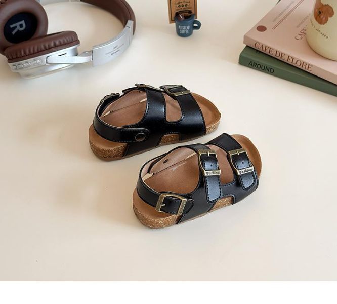 【預購】LIN006韓版男/女童兒童涼鞋/三色選/軟底小中大童鞋(13.5~18)【一雙就免運】 韓版男童寶寶鞋小白鞋學步鞋