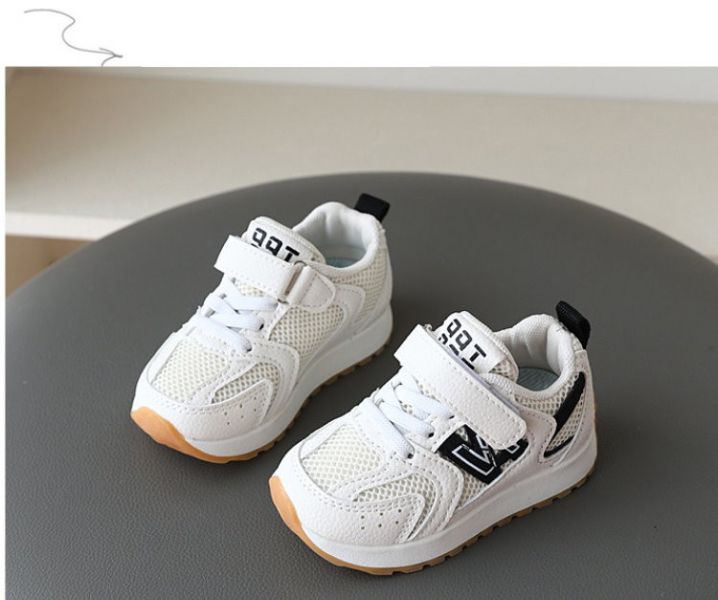 【預購】LIN005韓版男/女童網布透氣軟底小中大童鞋(14.5~18)【一雙就免運】 韓版男童寶寶鞋小白鞋學步鞋