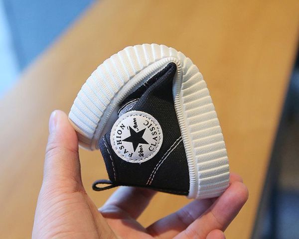 【預購】LIN016韓版男/女韓版高筒帆布鞋/小中大童鞋/三色選(14~19)【一雙就免運】 韓版男童寶寶鞋小白鞋學步鞋