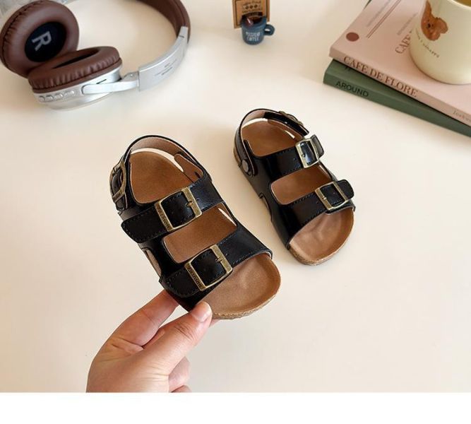 【預購】LIN006韓版男/女童兒童涼鞋/三色選/軟底小中大童鞋(13.5~18)【一雙就免運】 韓版男童寶寶鞋小白鞋學步鞋