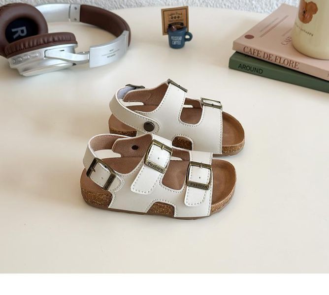 【預購】LIN006韓版男/女童兒童涼鞋/三色選/軟底小中大童鞋(13.5~18)【一雙就免運】 韓版男童寶寶鞋小白鞋學步鞋