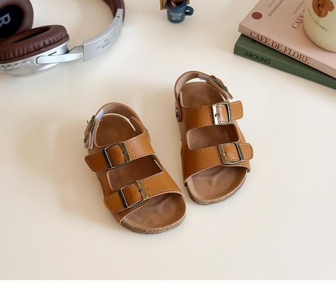 【預購】LIN006韓版男/女童兒童涼鞋/三色選/軟底小中大童鞋(13.5~18)【一雙就免運】 韓版男童寶寶鞋小白鞋學步鞋