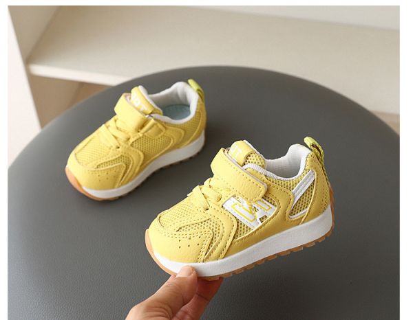 【預購】LIN005韓版男/女童網布透氣軟底小中大童鞋(14.5~18)【一雙就免運】 韓版男童寶寶鞋小白鞋學步鞋