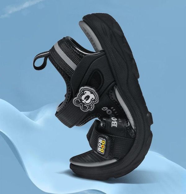 【預購】LIN007韓版男/女童兒童/巴布豆品牌大童涼鞋/三色選/軟底小中大童鞋(17~21.5)【一雙就免運】 韓版男童寶寶鞋小白鞋學步鞋