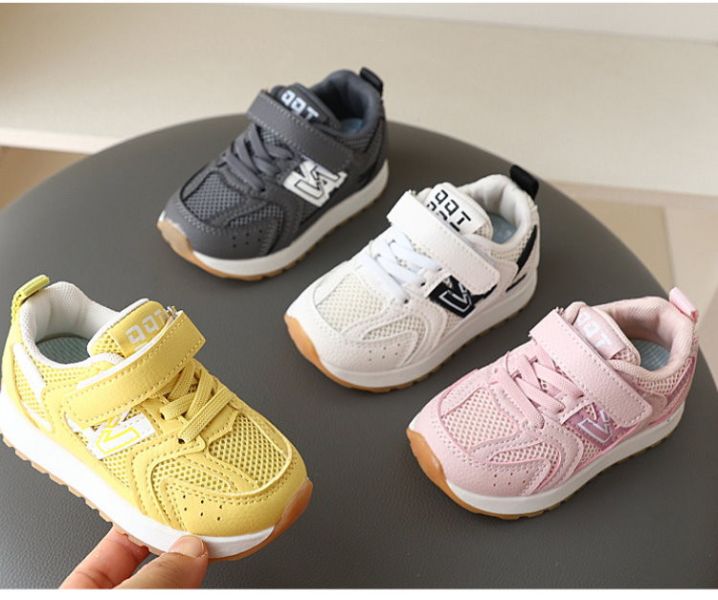 【預購】LIN005韓版男/女童網布透氣軟底小中大童鞋(14.5~18)【一雙就免運】 韓版男童寶寶鞋小白鞋學步鞋