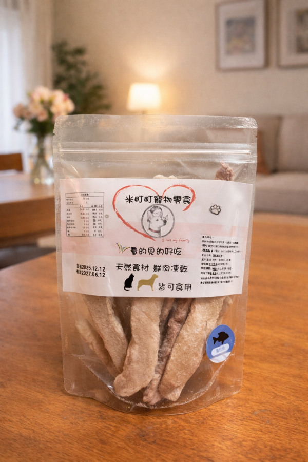 虱目魚條 寵物虱目魚凍乾｜虱目魚凍乾零食｜狗狗魚肉凍乾｜貓咪魚凍乾｜寵物凍乾零食推薦｜無添加寵物零食｜單一魚源寵物零食