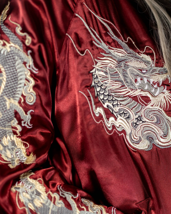 龍爭虎鬥(紅) 雙面穿橫須賀外套 