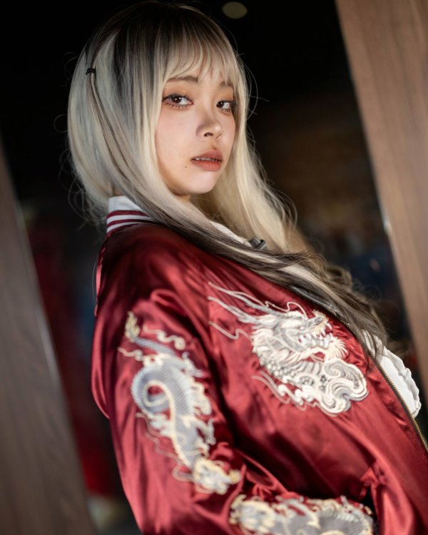 龍爭虎鬥(紅) 雙面穿橫須賀外套 