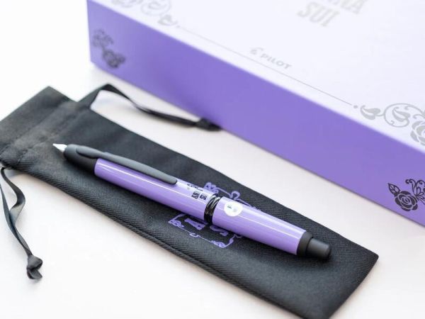 日本 PILOT百樂 Capless X Anna Sui 系列 限量 紫黑色 紫羅蘭 18K按壓式鋼筆 