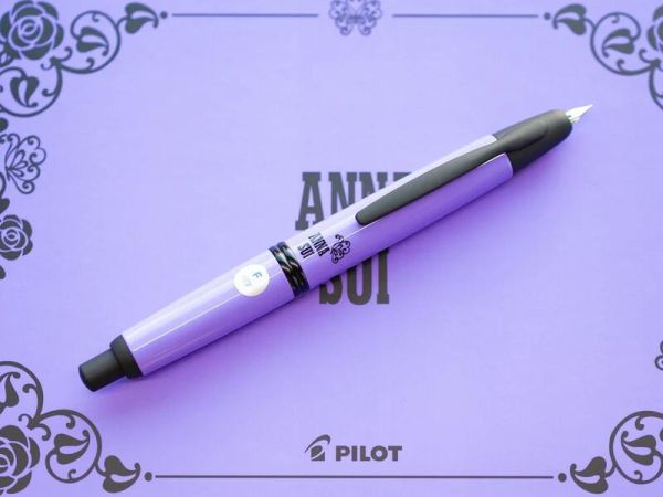 日本 PILOT百樂 Capless X Anna Sui 系列 限量 紫黑色 紫羅蘭 18K按壓式鋼筆 