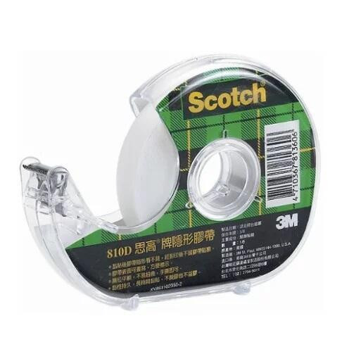 3M Scotch 810D輕便型膠台(附隱形膠帶)12mm*32.9M 