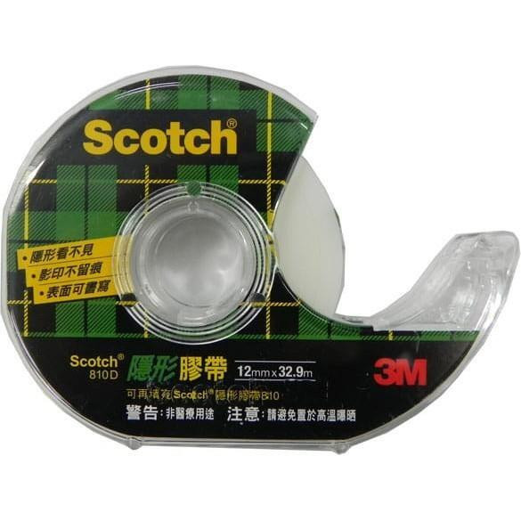 3M Scotch 810D輕便型膠台(附隱形膠帶)12mm*32.9M 