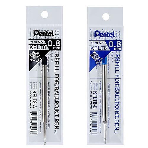 Pentel 飛龍 B460不鏽鋼軟膠原子筆-銀夾 0.8mm 可加購筆芯KFLT8 