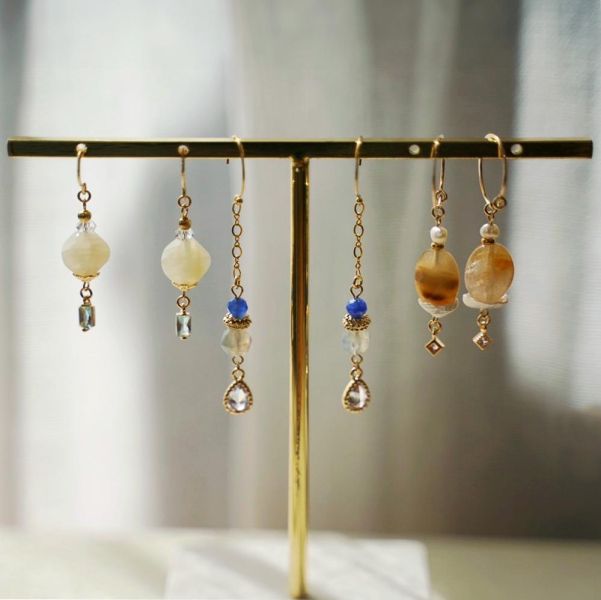 巴洛克珍藏-珍珠及天然石輕珠寶手作耳環 Pearl and Natural Stone Jewelry Earrings 