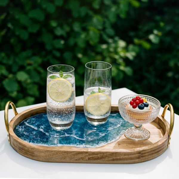 【夏季限定】把海洋帶回家－打造專屬海浪木托盤Ocean Resin Art Tray 海浪木托盤、樹脂藝術課程、環氧樹脂手作、海洋風居家擺飾、海浪藝術、木質托盤DIY、台北手作課程、生活美學課程、樹脂創作、海洋療癒手作、藝術手作體驗、久久學堂、久號課程、海洋風裝飾、居家風格佈置