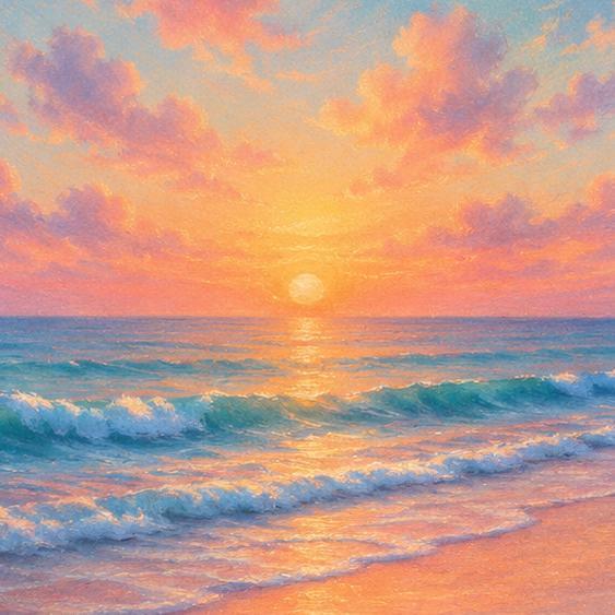 【風景系列】油性粉彩課-夏日彩霞Oil Pastel – Summer Sunset Glow 