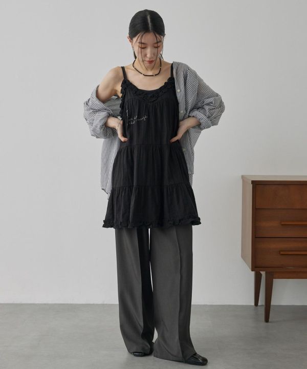 2ways刺繡蕾絲吊帶洋 