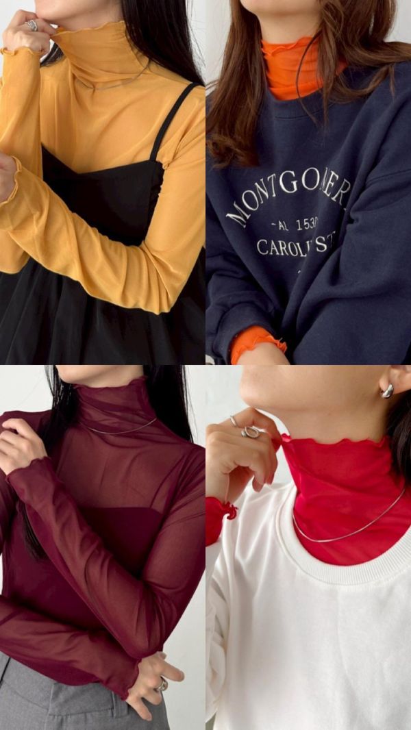 溫柔透明內搭上衣 