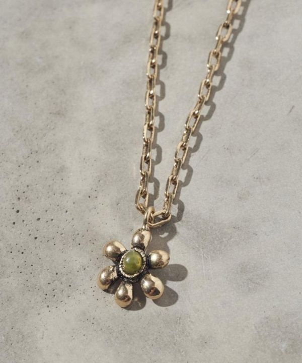 復古寶石花花項鍊 