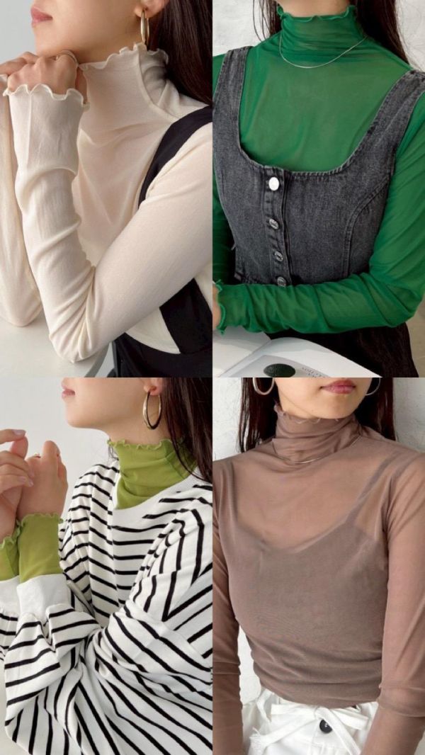 溫柔透明內搭上衣 