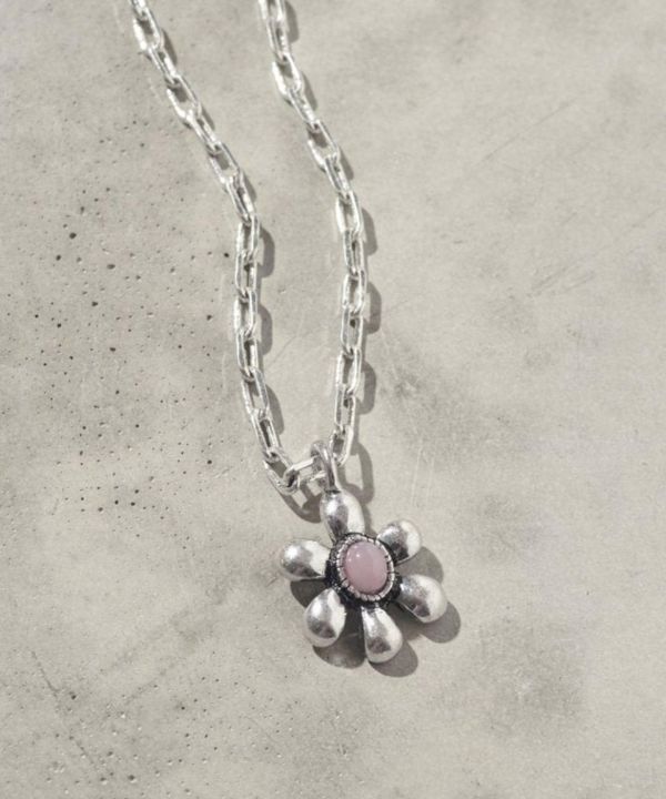 復古寶石花花項鍊 