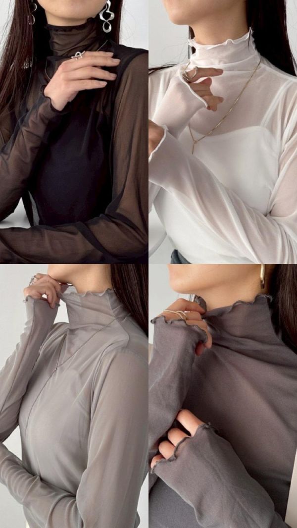 溫柔透明內搭上衣 