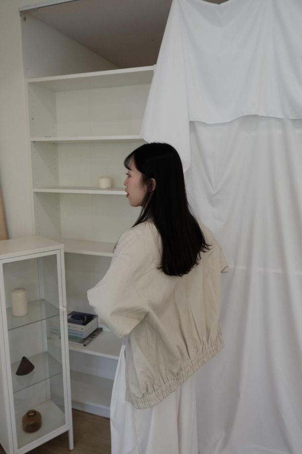 燕麥奶立領皮外 