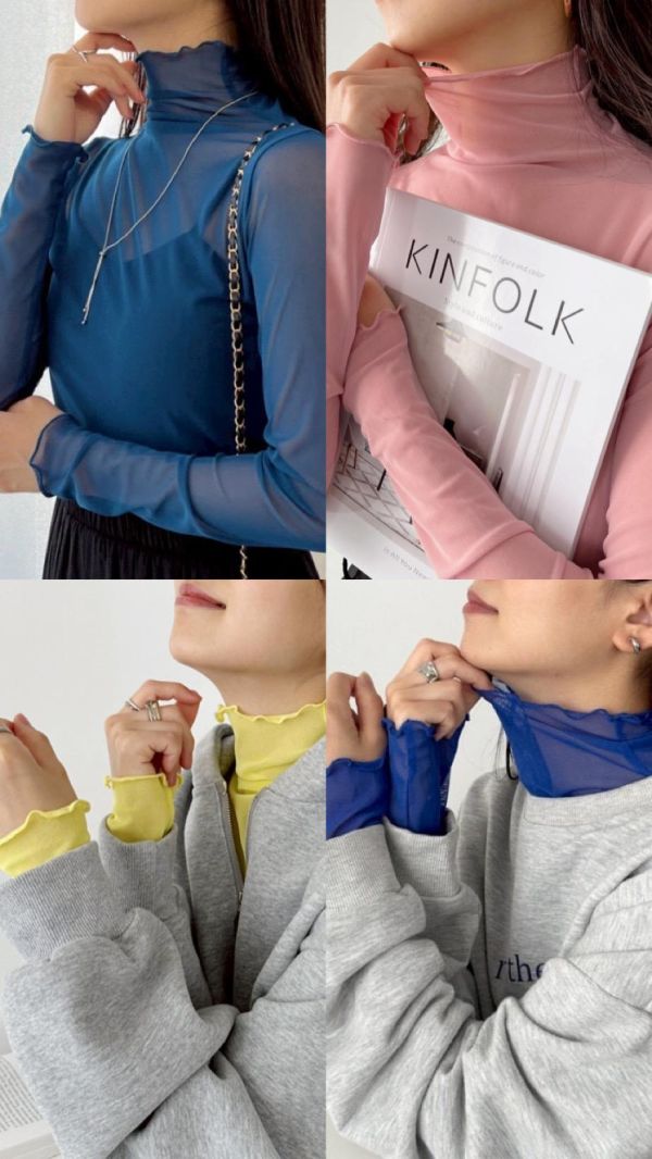 溫柔透明內搭上衣 