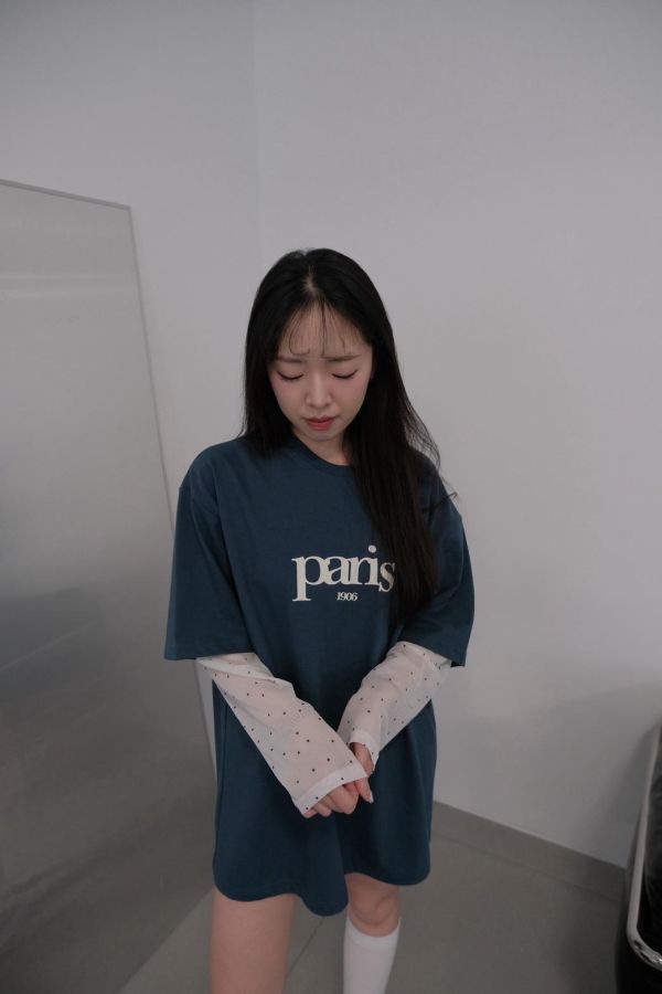 小黑點透膚網紗內搭 