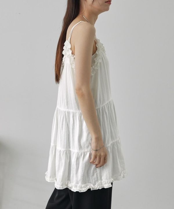 2ways刺繡蕾絲吊帶洋 