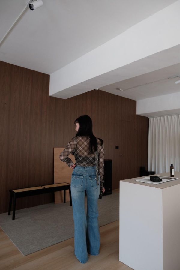 高腰顯瘦微喇牛仔 