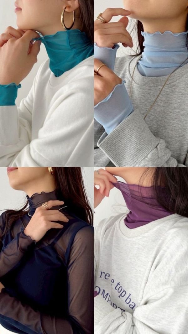 溫柔透明內搭上衣 