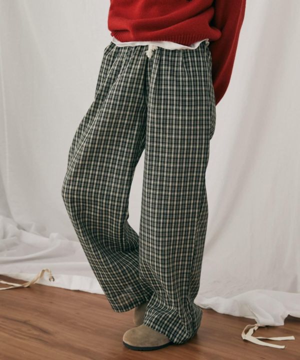格紋休閒褲 