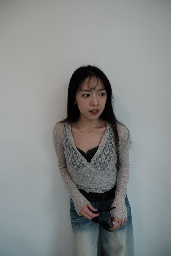 可可蕾絲坑條 兩件組 