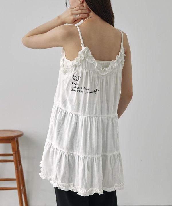2ways刺繡蕾絲吊帶洋 